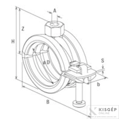 Fischer FGRS 25-30  csőbilincs (3/4˝) M8 csatlakozással 1db