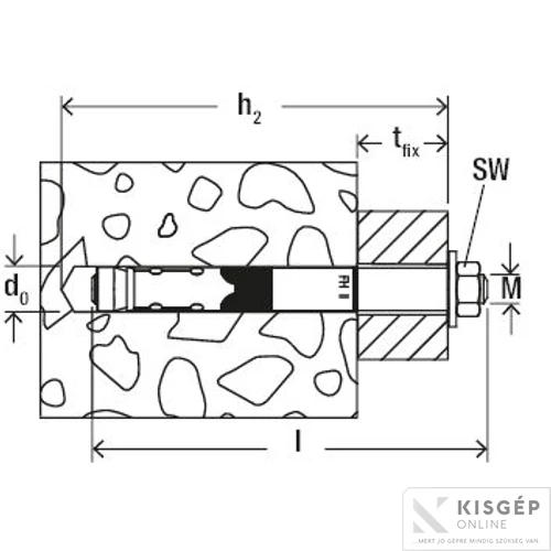 Fischer FH II 15/10 B nagyteljesítményű dübel 1db