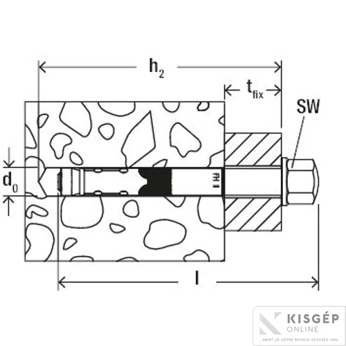Fischer FH II 10/50 H nagyteljesítményű dübel 1db