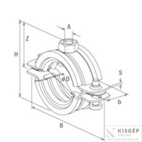 Fischer FRSH 54-58 M8 csőbilincs 1db