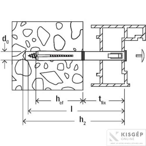 Fischer F10 S100 tokrögzítő dűbel 1db