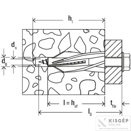 Fischer SH 10x105T biztonsági csavar 1db