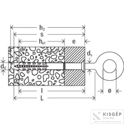 Fischer GS 12x90 állványrögzítő csavar 1db