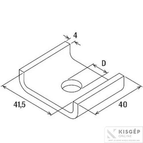 Fischer HK  sínalátét 41mm széles sínhez 10,5mm furattal 1db