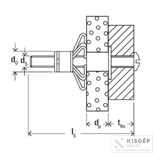 Fischer HM-5x52S lemezdűbel 1db