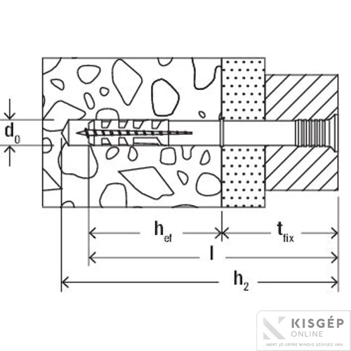 Fischer N 8x80 Z A2 beütődűbel 1db