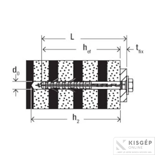 Fischer S 12 H 130 RSS rögzítődűbel 1db