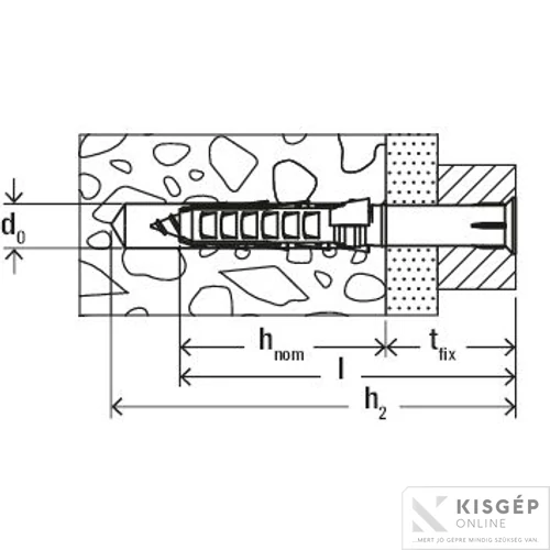 Fischer SXR 10 x 120 T R rögzítődübel 1db