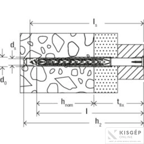 Fischer rögzítődübel SXRL 14 x 200 T cinkkel galvanizált acélcsavarral 1db