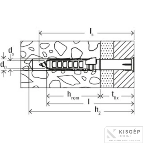 Fischer SXR 8 x 80 rögzítődübel 1db