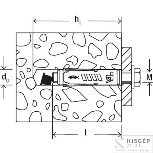 Fischer TA M8 nagyszilárdságú dübel 1db