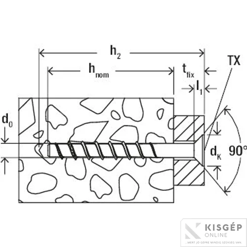 Fischer ULTRACUT 10x120 65/55/35 SK betoncsavar 1db