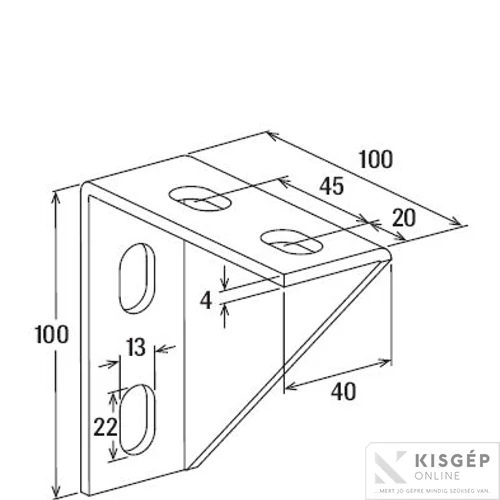 Fischer háromszögkonzol WK 100/100 1db