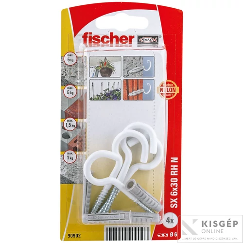 Fischer SX 6x30 HRK dűbel körkampóval 1db