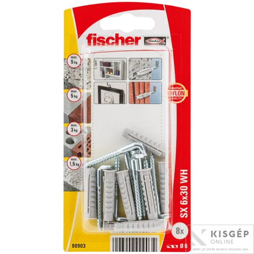Fischer SX 6x30 HK dűbel körkampóval 1db