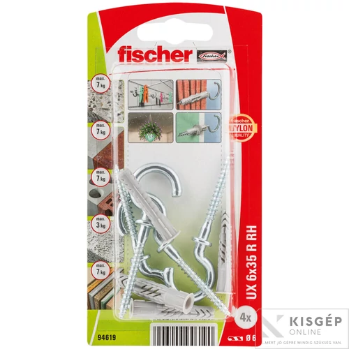 Fischer UX 6x35 RHK univ.dűbel körkampóval univerzális 1db