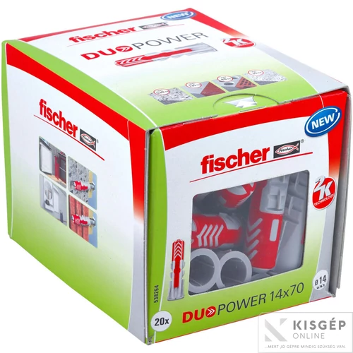Fischer DUOPOWER 14x70 DIY0 műanyag dűbel 1db