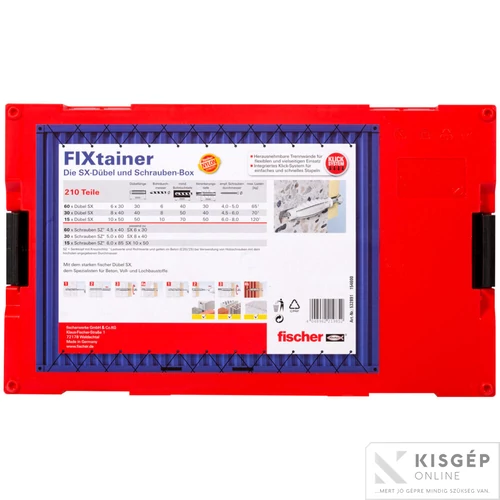 Fischer  FIXTAINER SX dűbel + csavar készlet 1db