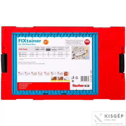 Fischer  FIXTAINER SX dűbel készlet 1db