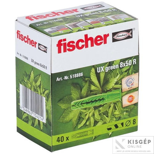 Fischer UX 8R univerzális dűbel 8x50 GREEN 1db