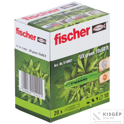 Fischer UX 10R univerzális dűbel 10x60 GREEN 1db