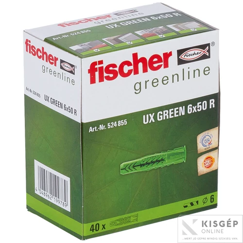 Fischer UX 6LR műanyag dűbel peremes GREEN 1db