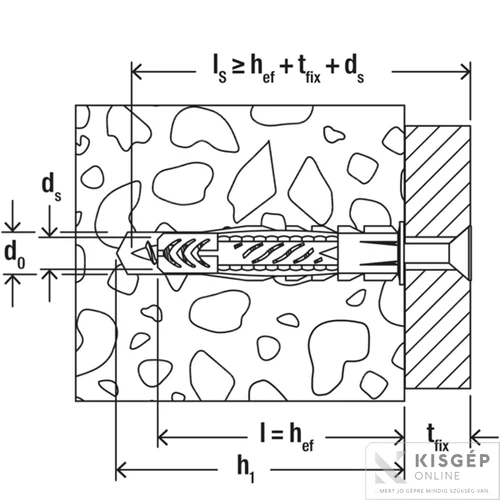 Fischer UX 14 x 75 perem nélkül univerzális dűbel