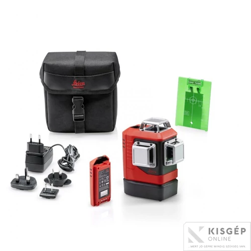 Leica Lino L6GRs-1 többirányú keresztlézer (puha hordtáska, Li-Ion akkumulátor, töltő, céltábla)