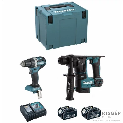 Makita DLX2271TJ 18V LXT Li-Ion gépszett DDF484+DHR171 2x5,0 Ah + RC