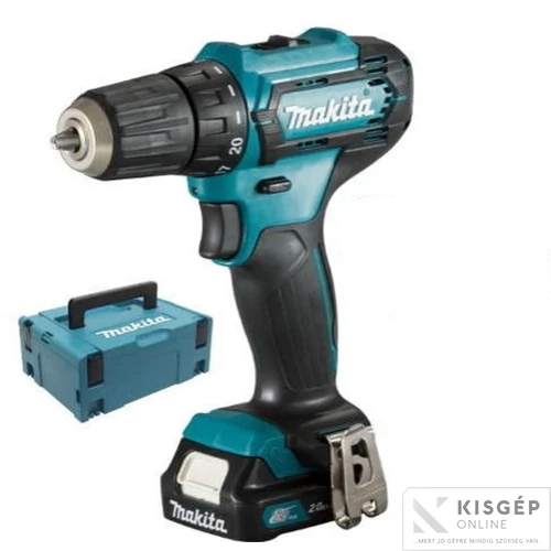 Makita DF333DSAP1 12Vmax CXT Li-ion 30Nm fúró-csavarbehajtó 1x2,0Ah töltő nélkül MAKPAC