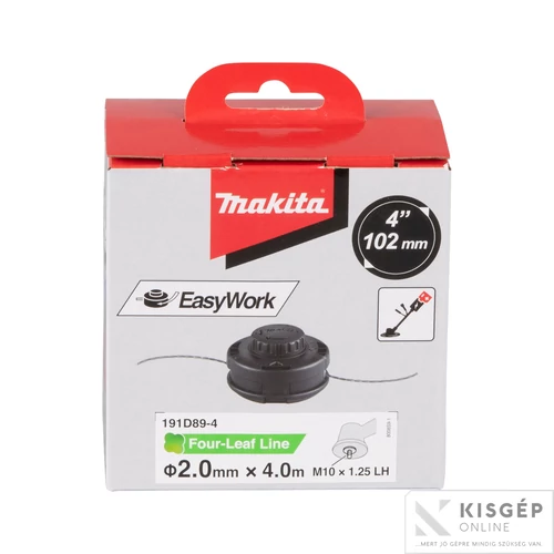 Makita 191D89-4 félautomata damilfej M10x1,25LH d: 2 mm 102 mm DUR190/191/368/369