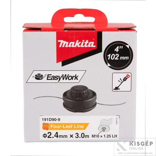 Makita 191D90-9 félautomata damilfej M10x1,25LH d: 2,4 mm 102 mm EBH252/DUR369
