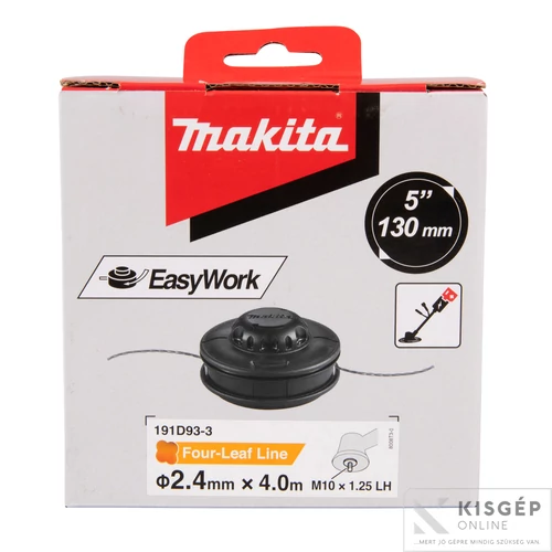 Makita 191D93-3 félautomata damilfej M10x1,25LH d: 2,4 mm 130 mm EBH341/EM4351