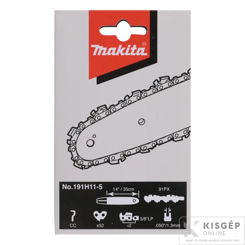 MAKITA fűrészlánc 35 cm, sz:52, 1,3 mm, 3/8" 91PX