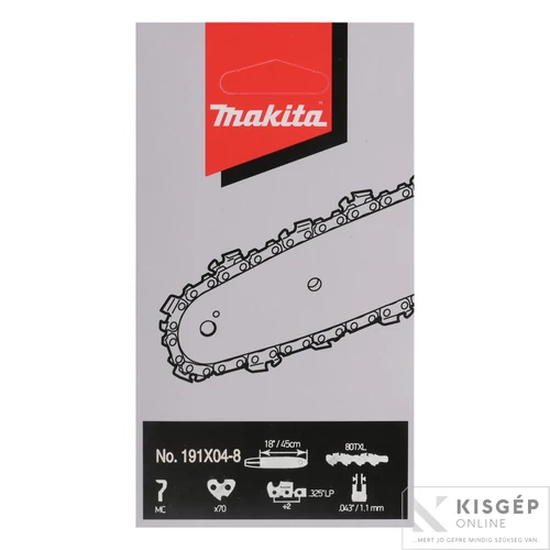 Makita 191X04-8 lánc 45 cm, sz: 70, 1,1 mm, 0,325