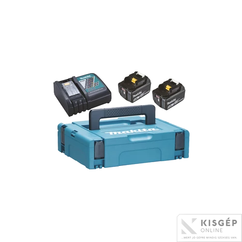 Makita 18V LXT Li-ion 2x5,0 Ah akku + DC18RC töltő készlet + MAKPAC