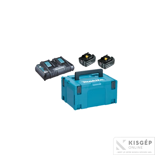 Makita 18V LXT Li-ion 2x5,0 Ah akku + DC18RD duplatöltő készlet + MAKPAC