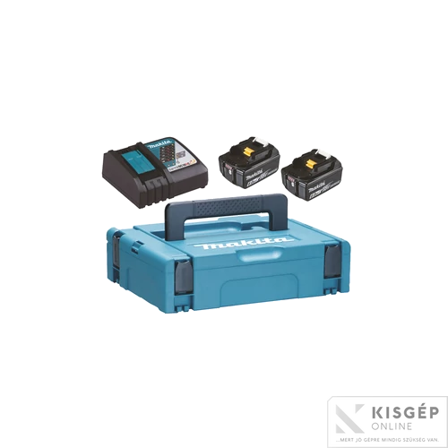 Makita 18V LXT Li-ion 2x6,0 Ah akku + DC18RC töltő készlet + MAKPAC