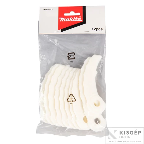 Makita 199870-3 tartalék penge 199868-0 műanyag vágópengés fejhez 12db