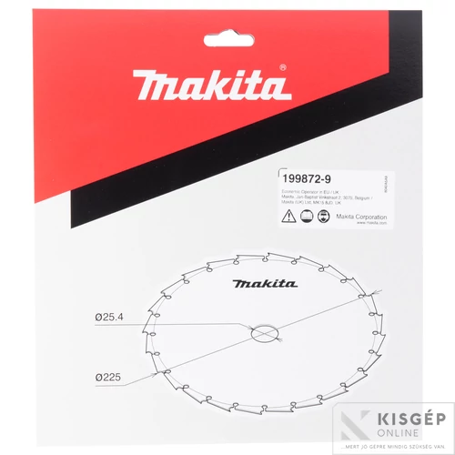 Makita 199872-9 24 fogú fűrészlap 225x25,4 mm UR012G