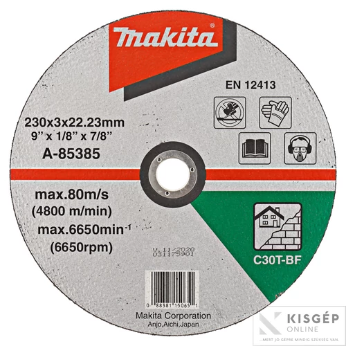 MAKITA Vágókorong KŐ 230x3mm