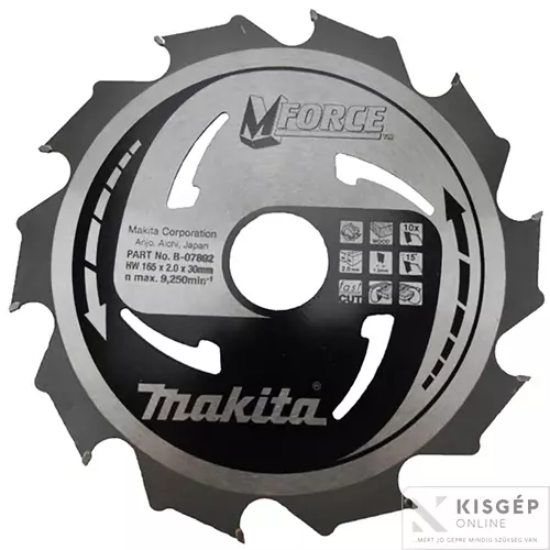 B-07892 Makita körfűrészlap Mforce 165/30mm Z10