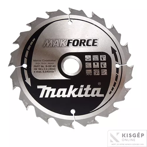 B-08143 Makita körfűrészlap Makforce 160x20mm Z16