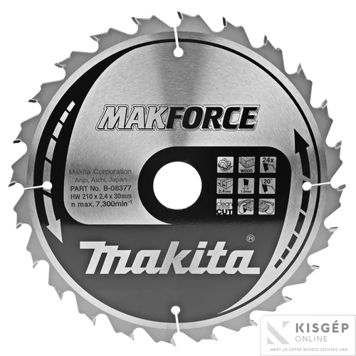 Makita körfűrészlap Makforce 210/30mm Z24