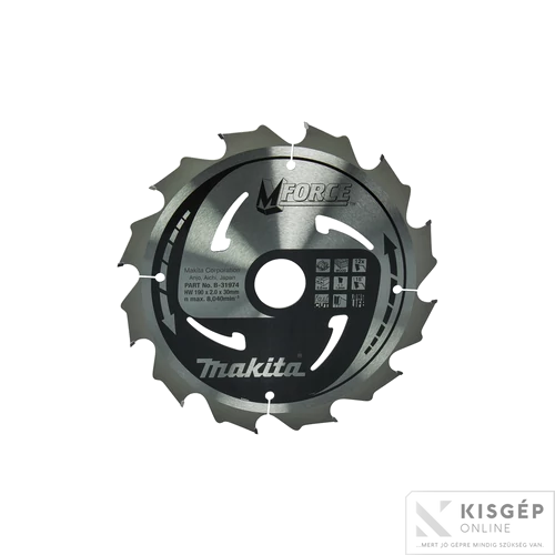 Makita körfűrészlap Mforce 190x30mm Z12