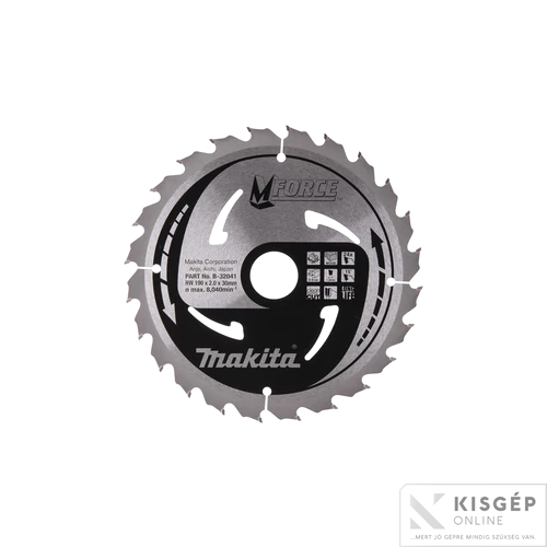 Makita körfűrészlap Mforce 190x30mm Z24