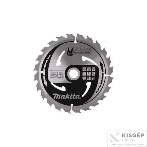 Makita körfűrészlap Mforce 190x30mm Z24