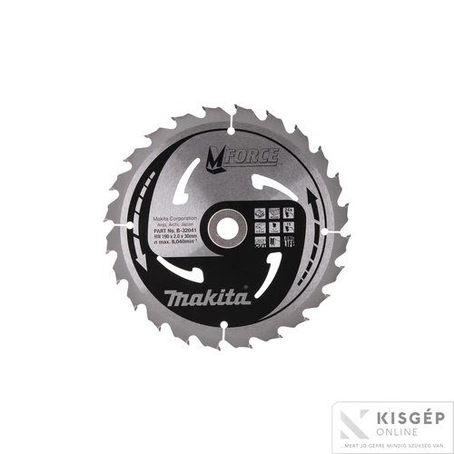 Makita körfűrészlap Mforce 190x30mm Z24