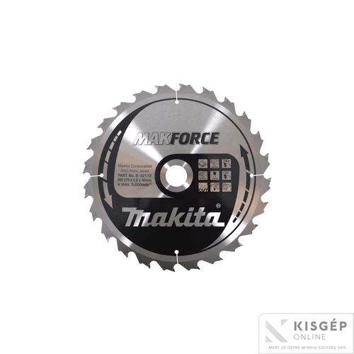 Makita körfűrészlap Makforce 270x30mm Z24