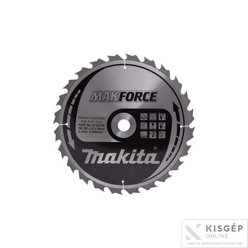 Makita körfűrészlap Makforce 355x30mm Z24